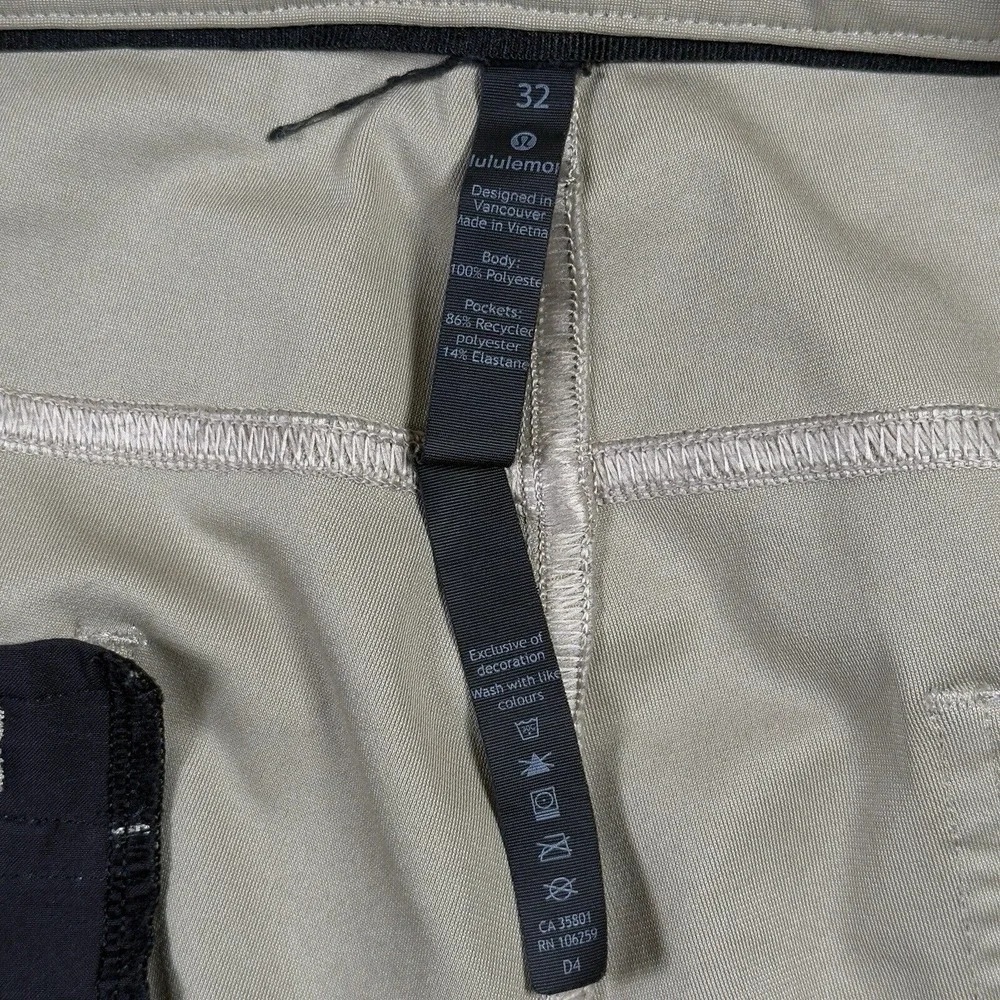 Lululemon Men 32 Sand ABC Classic Warpstreme Fabric 5 Pocket Jeans M5552S *READ*